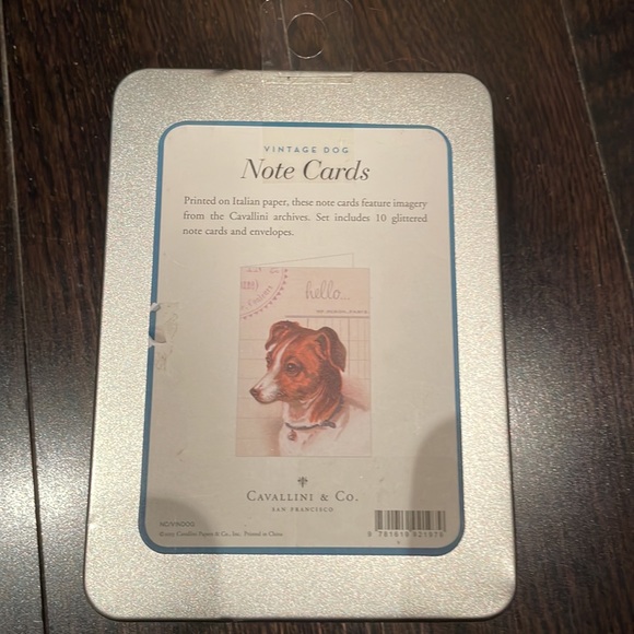 NEW: Dog notecards by Cavallini & Co (set of 10 glittered cards) - Picture 7 of 13